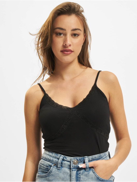 Urban Classics Tops sans manche Ladies Lace 90´s noir